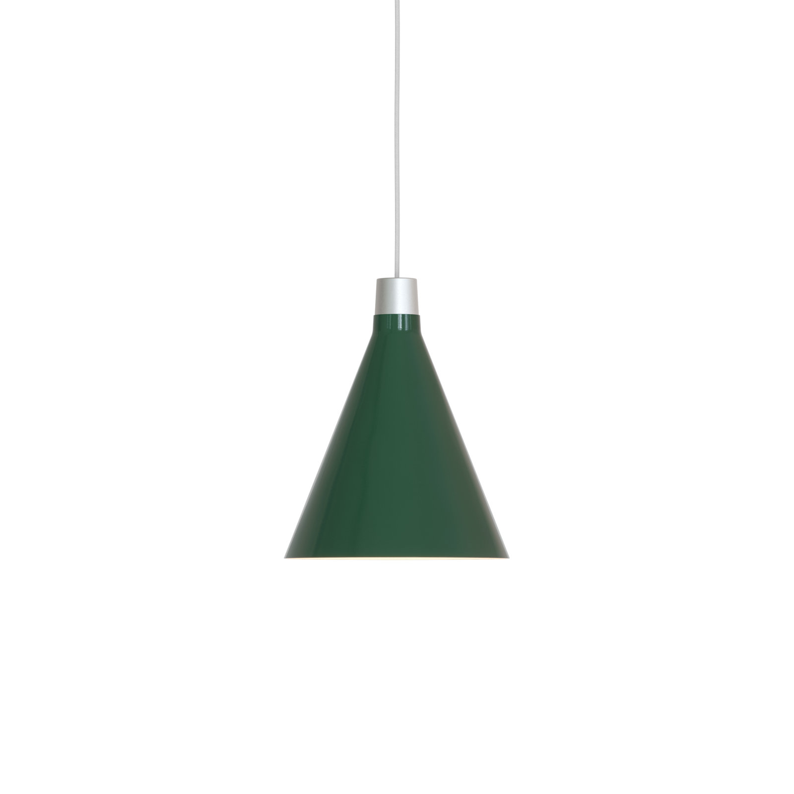 Bower Single Light Steel Aluminium Dimmable Pendant, Green