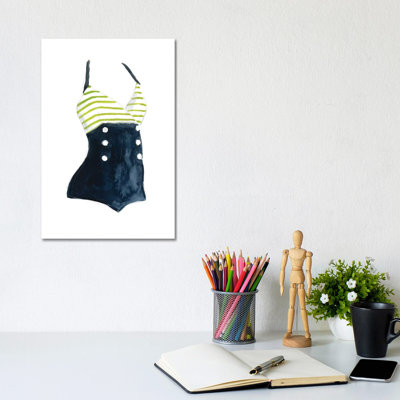 Vintage Swimwear I by Carol Robinson - Painting on Canvas