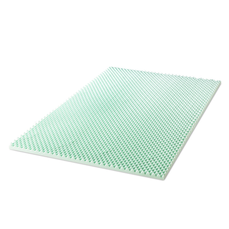 Mousse à mémoire de forme surmatelas Gilkes, Simple, 4", Aloès