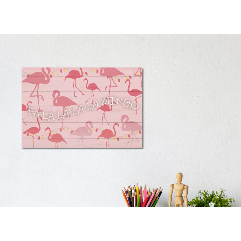 Fa La La La La Mingo 1 Piece Wrapped Canvas Wall Art, 20.32cm H x 30.48cm W