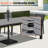 8 - Person Aluminum Patio Dining Set With Rattan Chairs And Umbrella Hole-448768080