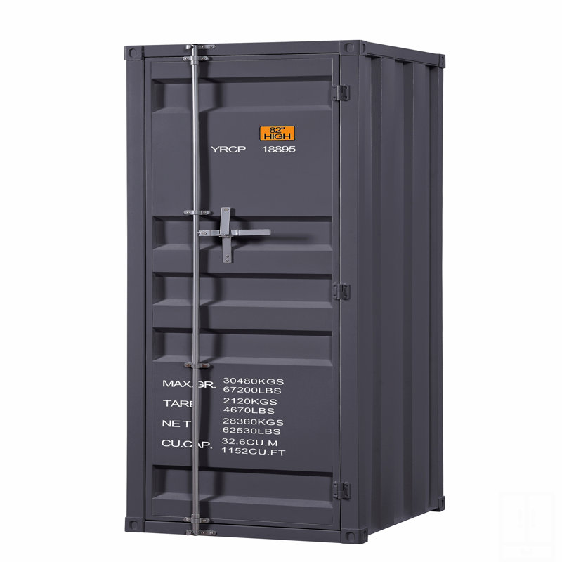 Garde-robe 1 porte avec serrure de contenant