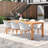Anautica 6 - Person Eucalyptus Solid Wood Patio Dining Set Umbrella Hole Included Rectangular Table