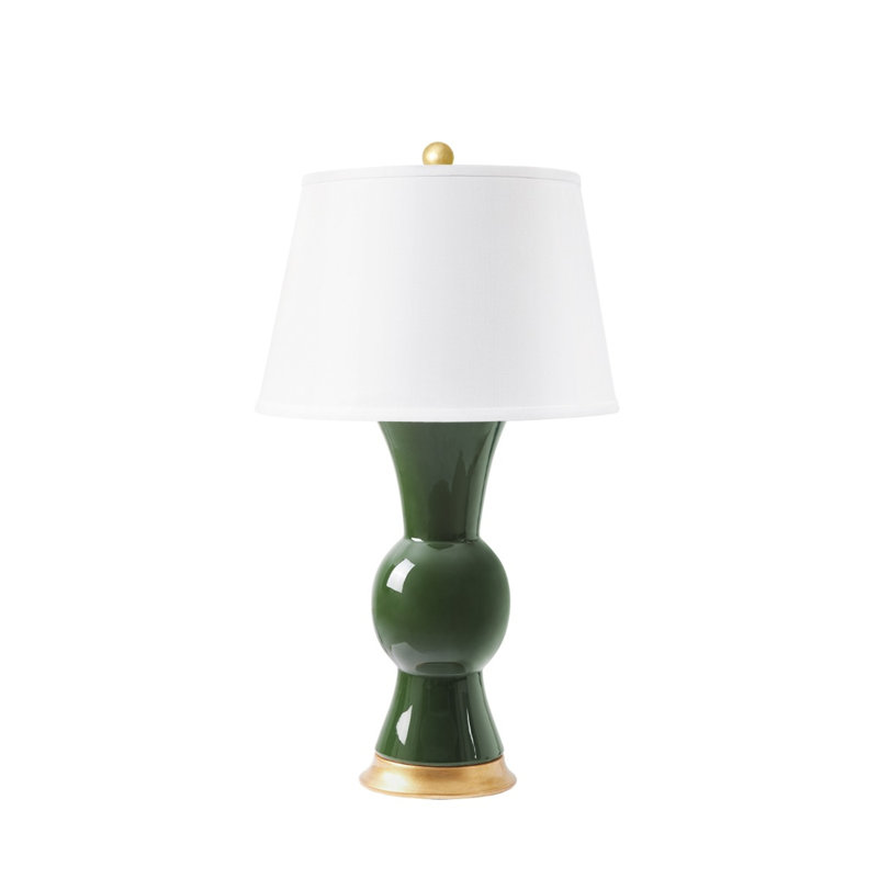 Tao Table Lamp, Gold/Dark Green