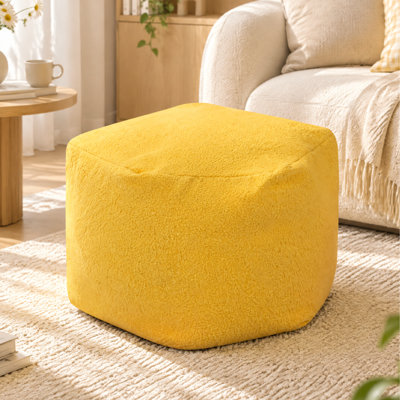 Upholstered Teddy Storage Pouf