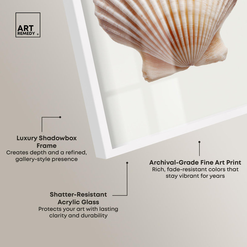 Art mural côtier Dune Crest Caress II Shadowbox par Art Remedy, cadre blanc, 11 x 16, H 16 po x l 11 po, Cadre blanc