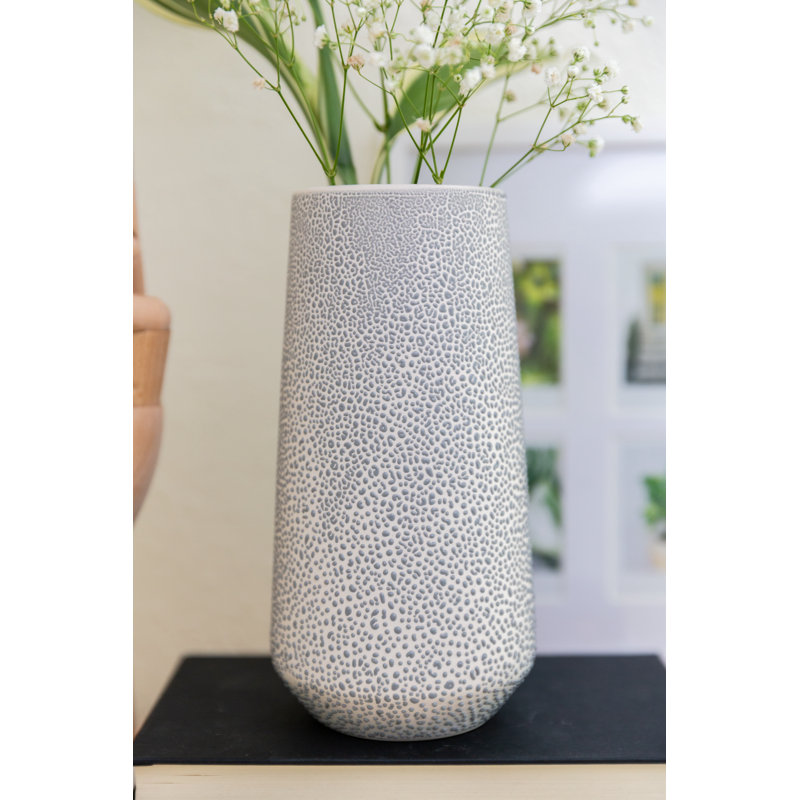 Dajae Handmade Ceramic Table Vase, Gray