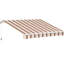 Auvent rétractable 13 'x 8' pour patio - et eau -, cadre en aluminium, manivelle manuelle, manivelle de balcon rouge à rayures, cour