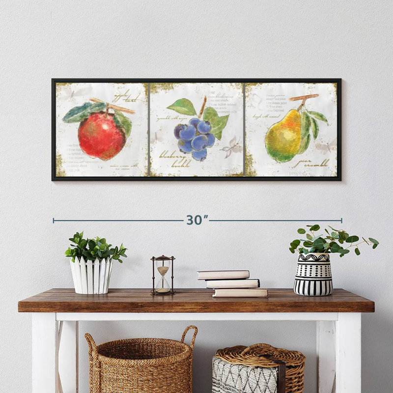 Trésors du jardin, Cadre flottant noir, 31 po x 11 po
