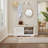 28.74"Shoe Storage Bench with 2 Door Cabinet, Entryway Bench with  White Shoe Storage, Shoe Bench with Cushion