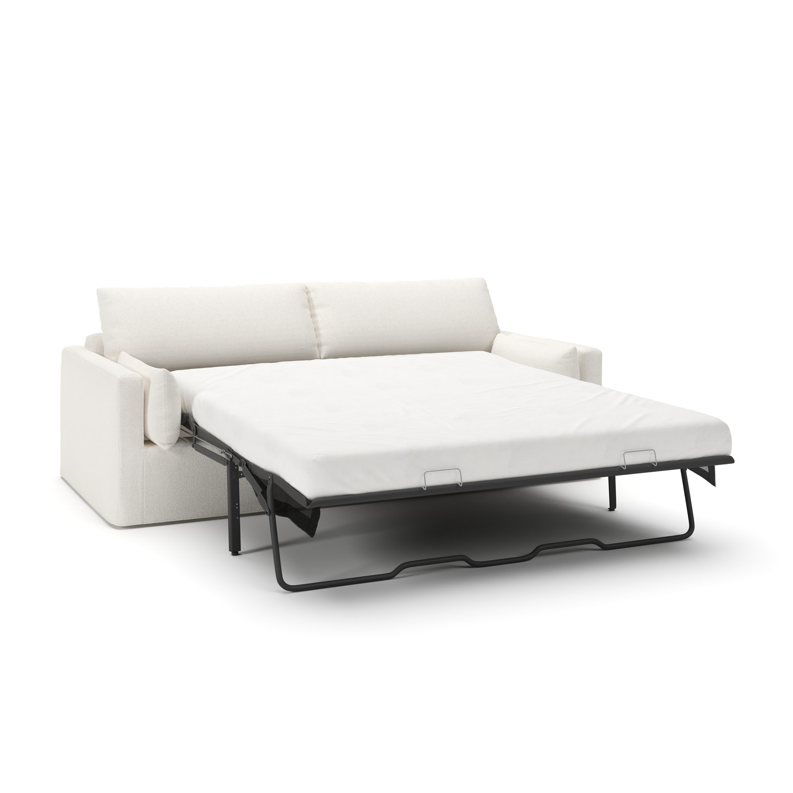 Luna 90" Cotton Sofa Bed, Apollo Alpaca Boucle
