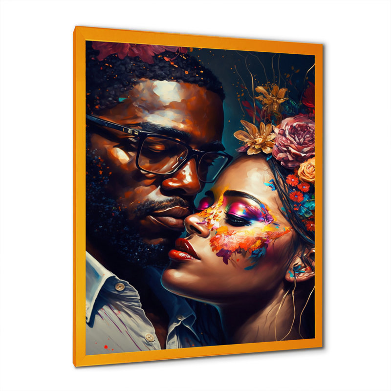 - Art mural traditionnel sur toile, H 32 po x l 24 po x P 1 po, Impression dorée sur toile encadrée