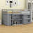 Twin Size  Loft Bed – Drawer Cabinet, Shelf Cabinet, Pull-Out Desk, Safety Guardrail & Ladder