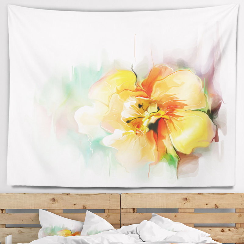 Tapisserie florale, H 50 po x l 60 po