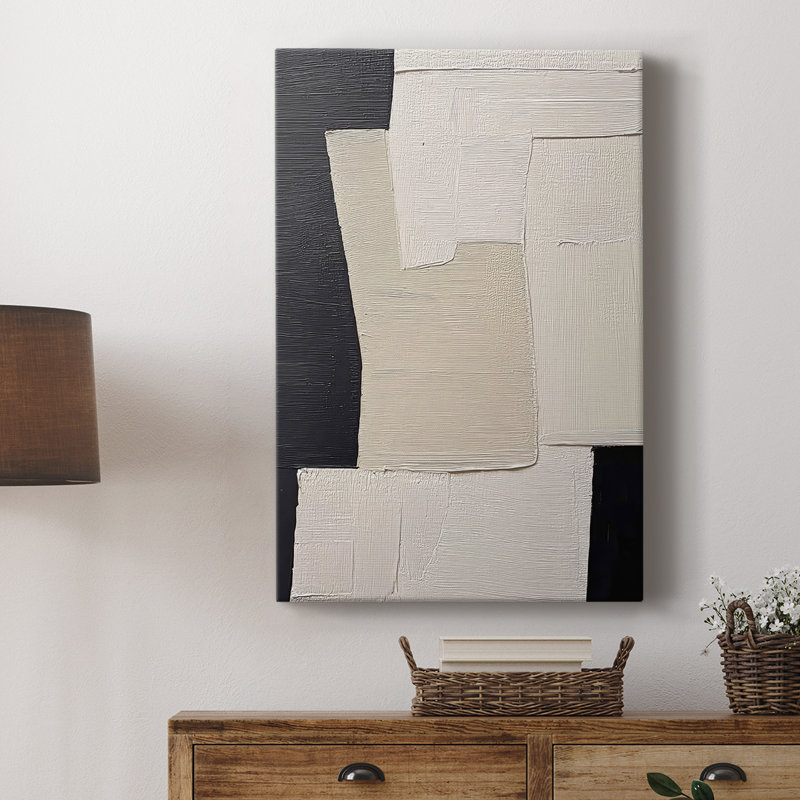 Série ABSTRACT DCLII - Toile tendue avec châssis Premium - Prêt à être accroché, H 12 po x l 8 po