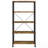 2-Piece Computer Desk & Bookcase, Rustic Nutmeg