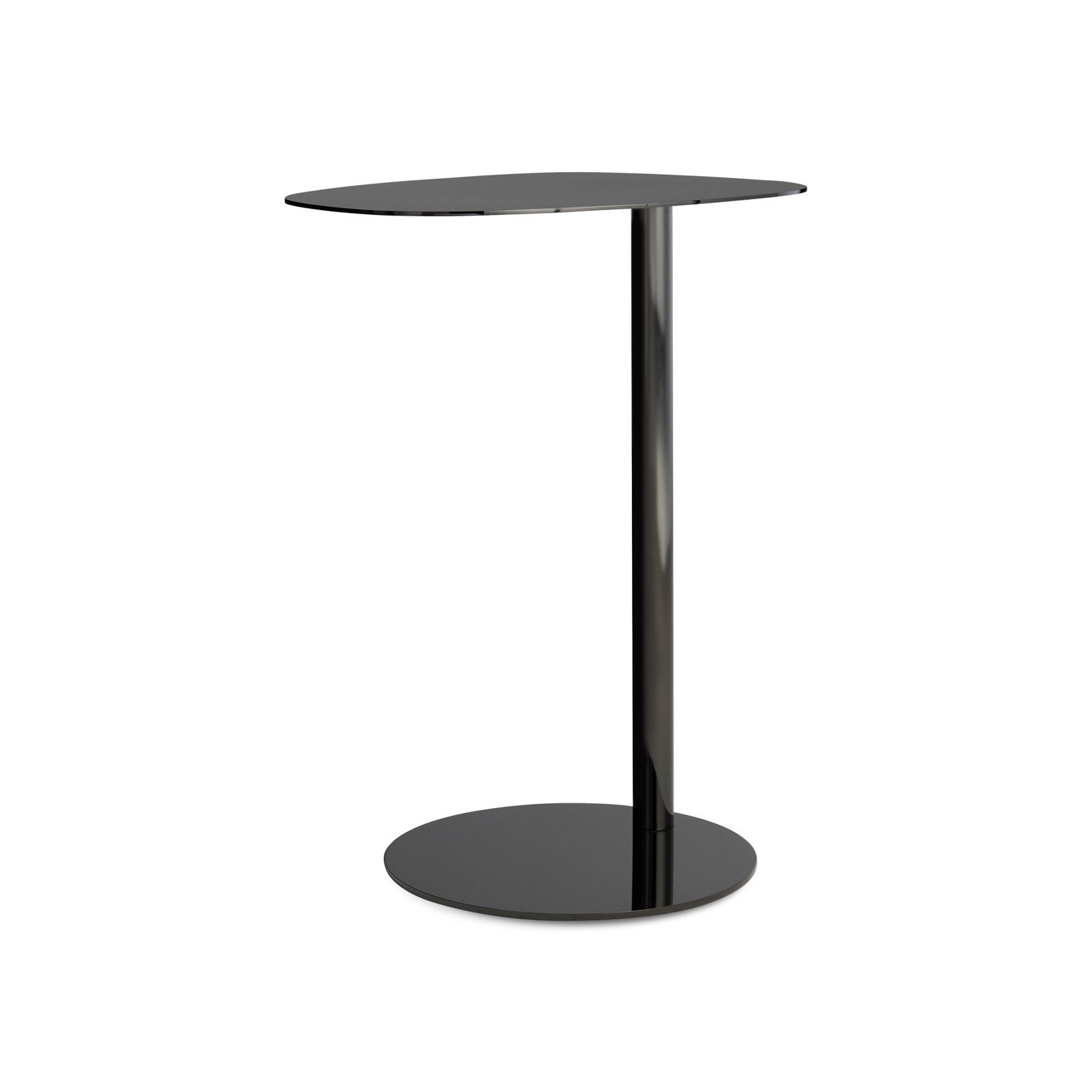 Swole Single End Table, 25" H x 20" W x 15" D, Black Nickel