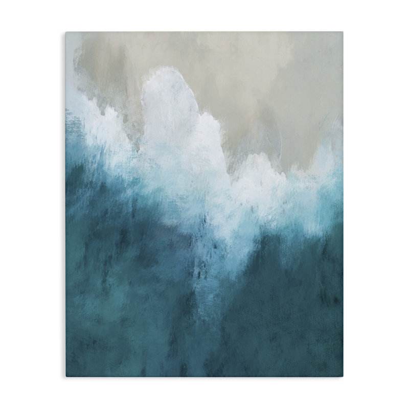 Toile d'abstraction aérienne, conception par Denise Brown, H 48 po x l 36 po