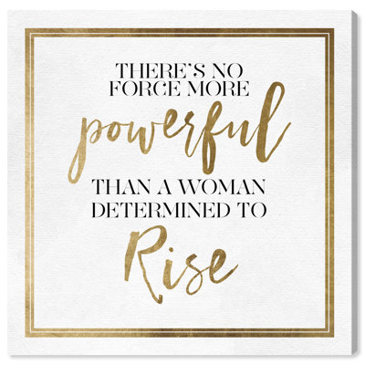 «Woman Rise» - Art textuel sur toile