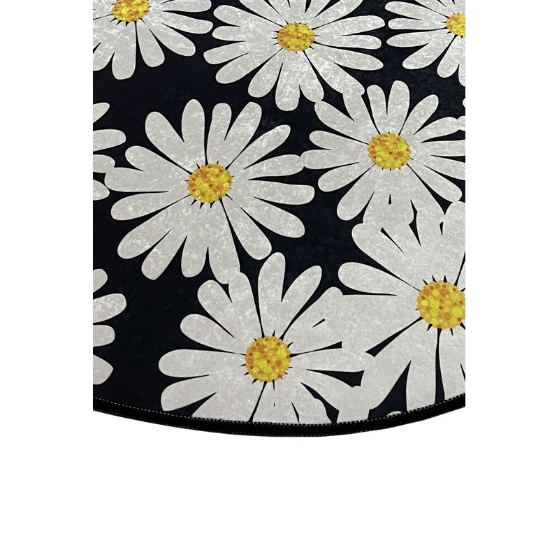 Tapis de bain de luxe, antibactérien, 100% polyester, 47,2 po de diamètre | 700 g / m², hauteur des poils de 0,4 po, antidérapant | Lavable à la machine, parfait pour la salle de bain et le spa | Doux, durable, facile à nettoyer