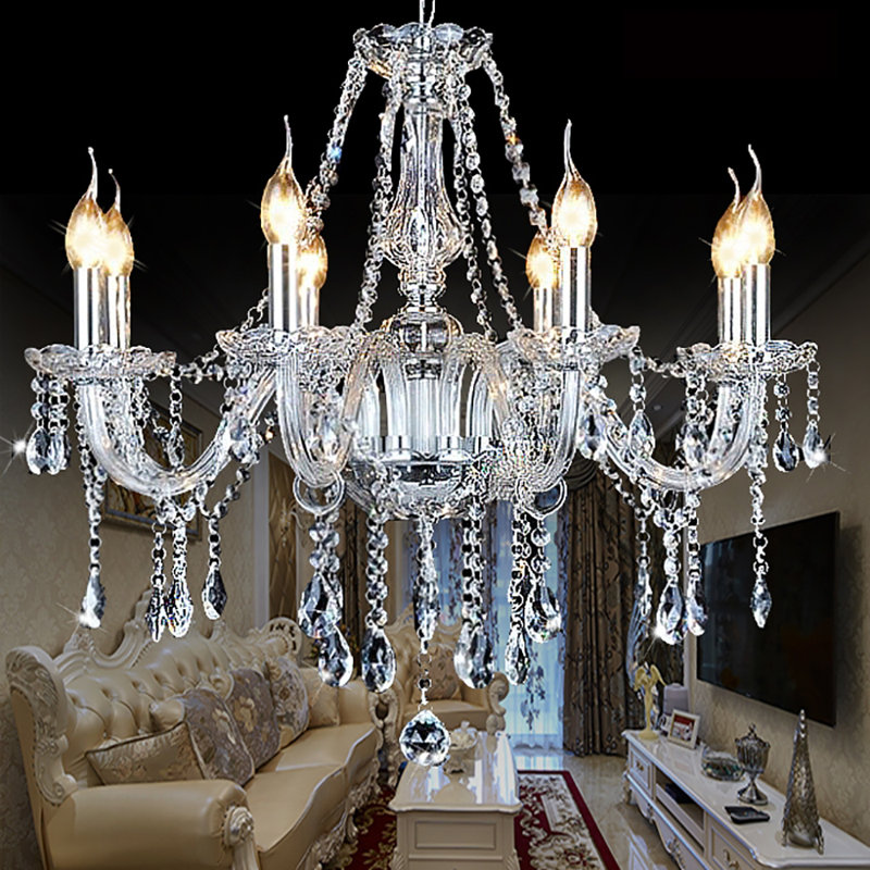 Andover Crystal Chandelier, 8 Lights