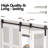 3 Lite Frosted Glass Prefinished Bi-Fold Barn Door With Hardware Kit, Assembly required-94169770-113761479