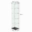 Vitrine en verre de qualité supérieure à 5 niveaux avec 5 modes DEL dynamiques, bibliothèque à porte simple en verre trempé pour objets de collection et décor, vitrine sur pied pour la maison et le bureau, assemblage facile