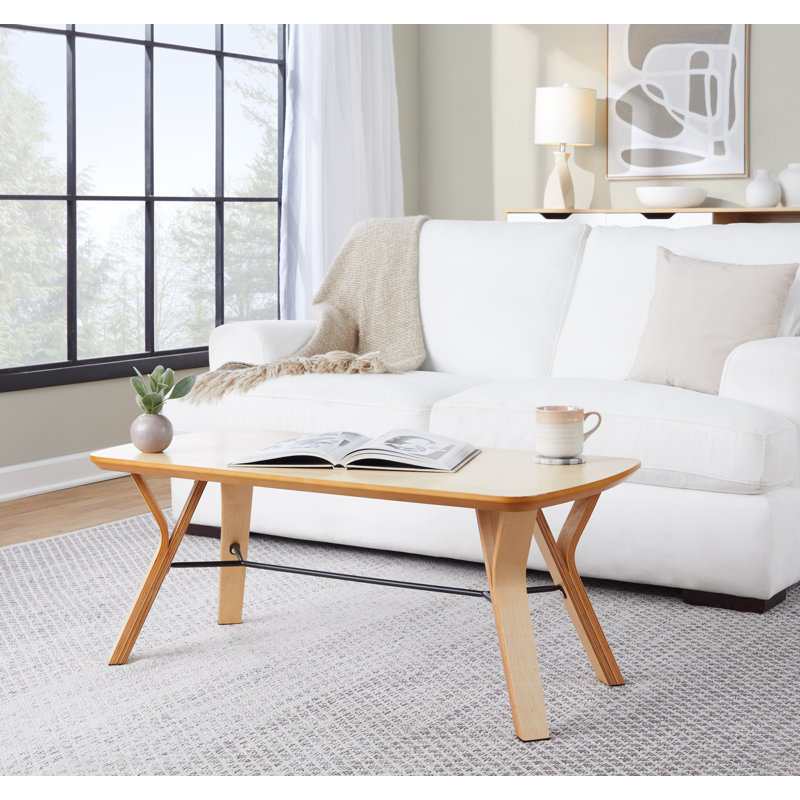 Table basse Fayette, Bois brun