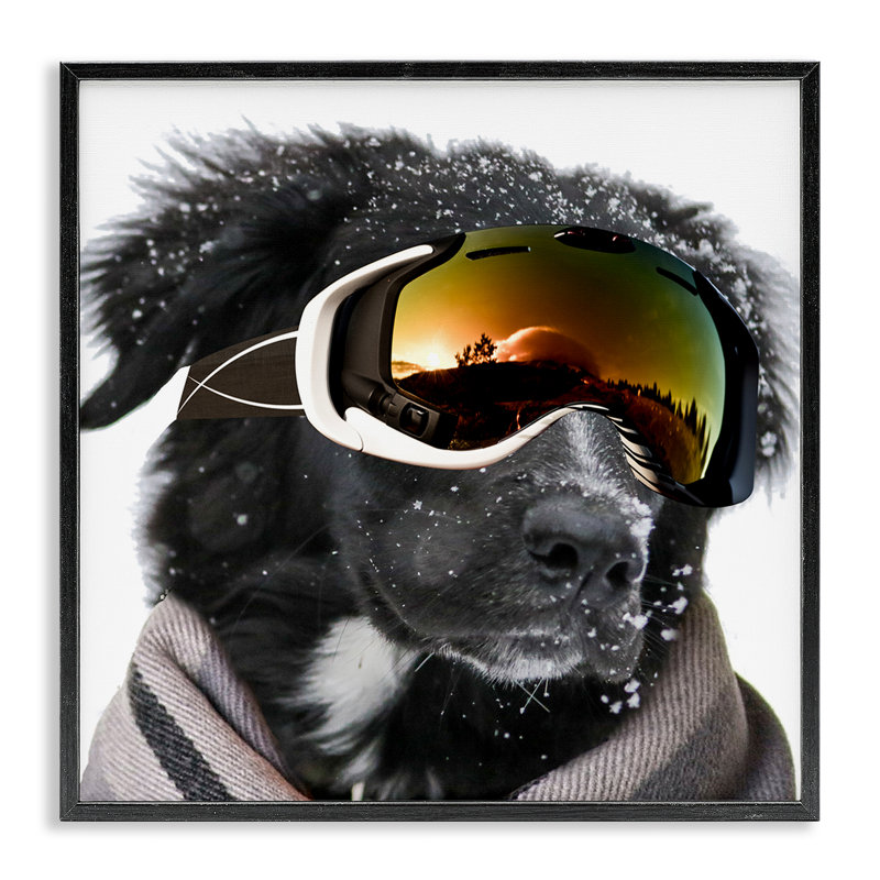 Art de giclée encadrée par Snowboarder, H 12 po x l 12 po, Giclée encadrée noir minuit