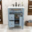Meuble-lavabo autoportant moderne avec lavabo en céramique, tablette réglable et rangement spacieux-322932460