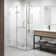 Monteray 38" W x 30" D x 73" H Hinged Frameless Shower Enclosure with 3/8  Clear Glass