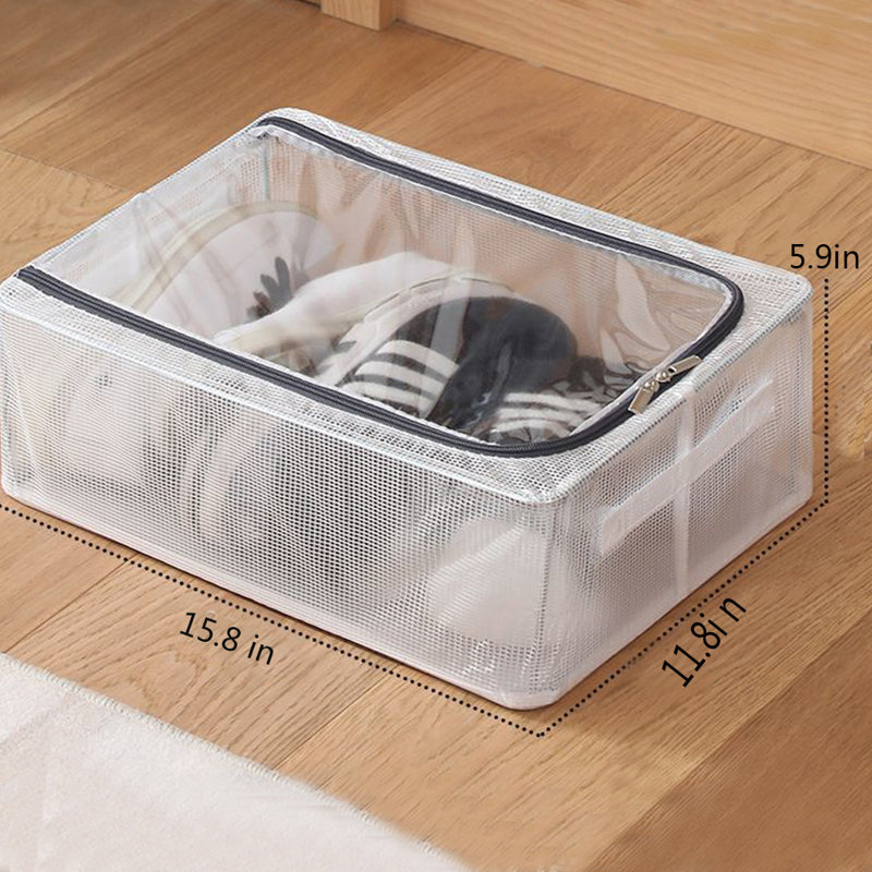 Makyleigh 4 Pair Stackable Shoe Storage Box