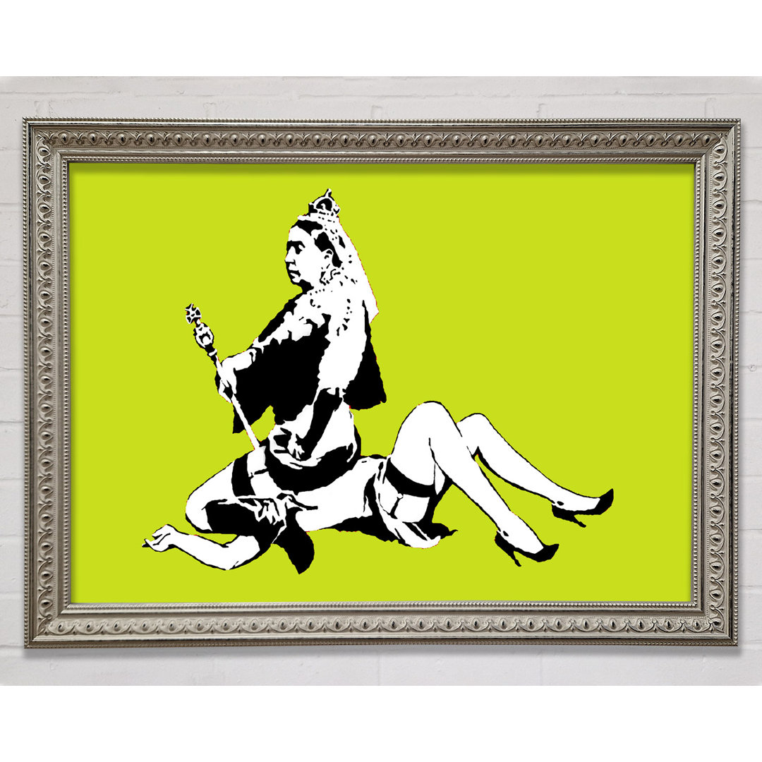 Gerahmtes Leinwandbild Queen Elizabeth Legs Lime