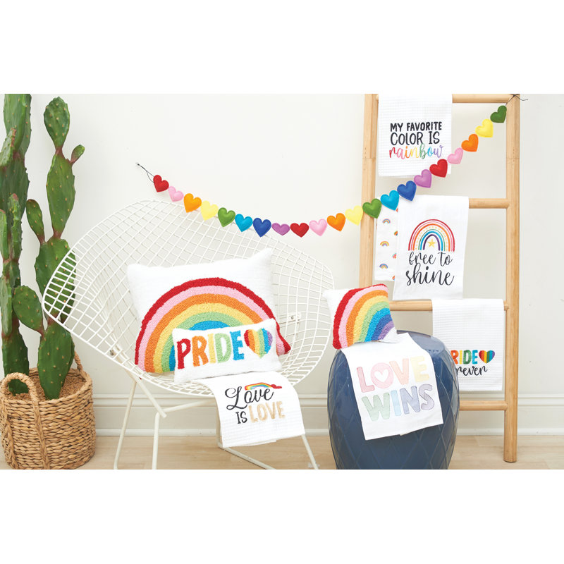 Subka Rainbow Arch Hooked Pillow - Pride