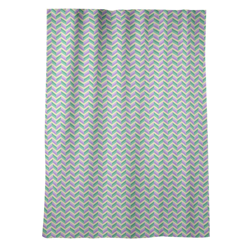 Panneau de rideau simple occultant et isolant avec passe-tringle pastel window Avicia, Mauve / Vert