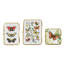 Ensemble de 3 cadres photo en laiton et verre avec bordure dorée antique - 20 cm de hauteur