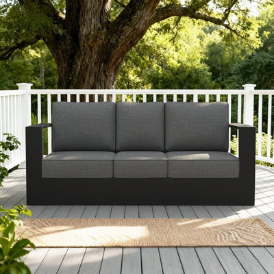 204cm Wide Patio Sofa with Cushions