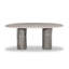 Rhys Oval Marble Double Pedestal Dining Table