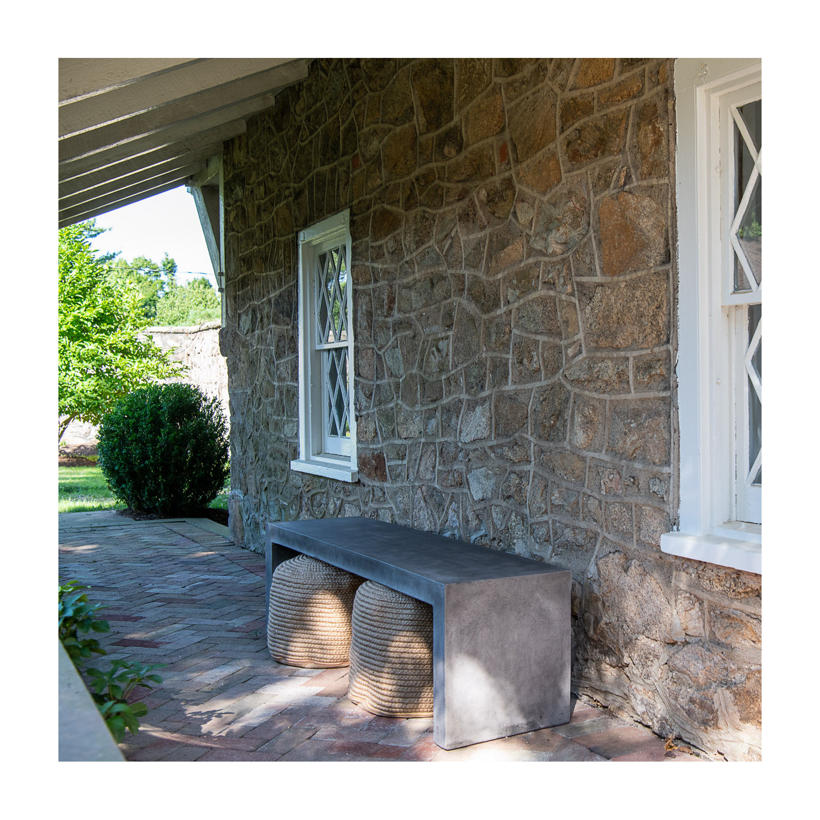Lionel 35'' Concrete Outdoor Bench
