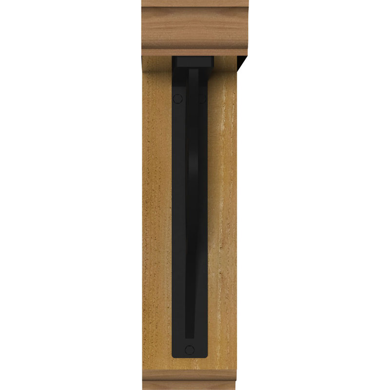 Support à fer simple Austin 4 "traditionnel, H 16 po x P 14 po, Cèdre rouge de l'Ouest l 4 po x T 2 po (sciage br