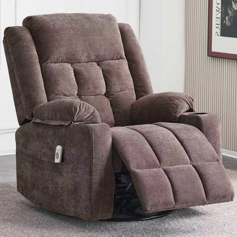 Fauteuil inclinable électrique berçant Red Rock, Café