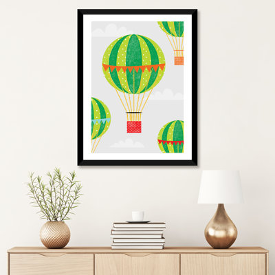 Dans les airs, montgolfières - impression d'art graphique
