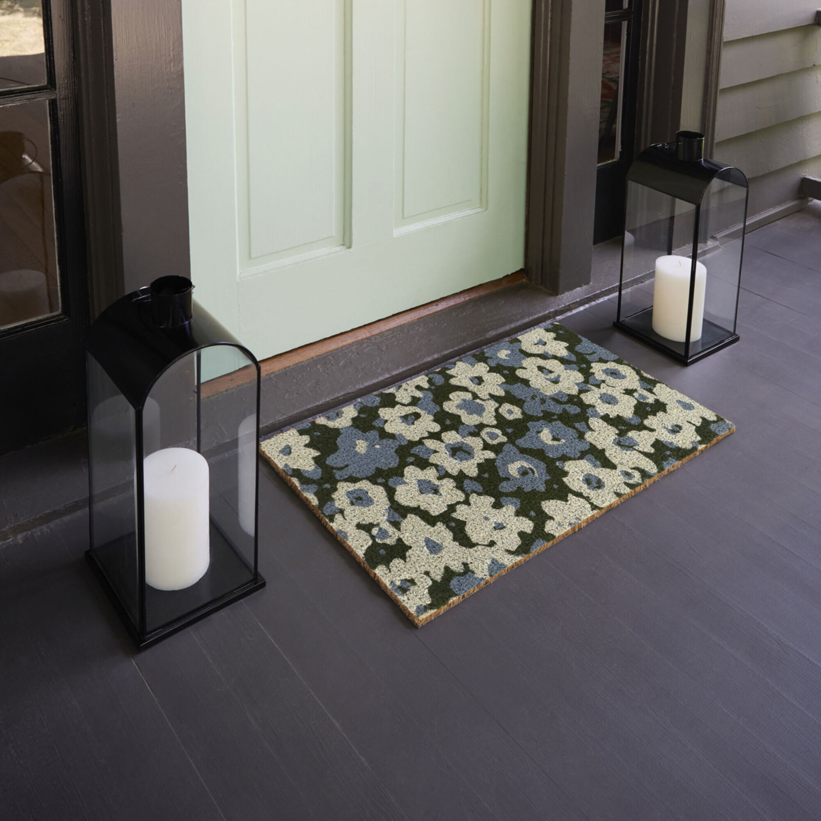 Lucie Floral Non-Slip Doormat