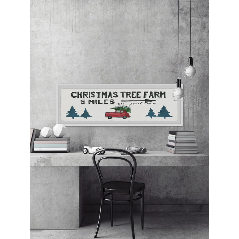 Tree Farm 5 Miles - Single Picture Frame Panoramic Print, 25cm H x 76cm W x 3.81cm D
