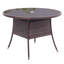 Kinchen Round Glass Outdoor with Umbrella Hole Dining Table - 105 cm W 105 cm D-337158840