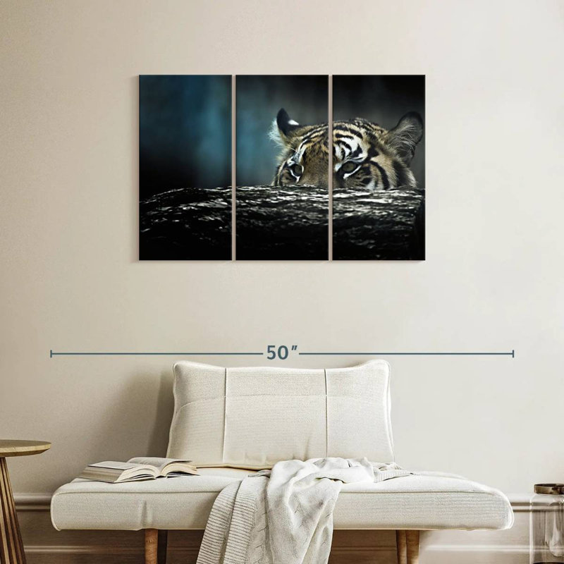 Tiger Hunting, 24" H x 38" W