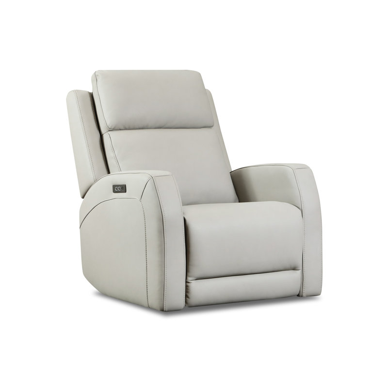 Boncraft Leather Power Swivel Glider, White
