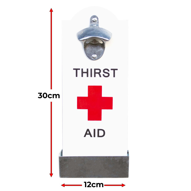 Thirst Aid Hangable Bottle Opener, White