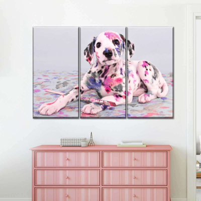 Naughty Dalmatian - Ensemble de 3 toiles tendues