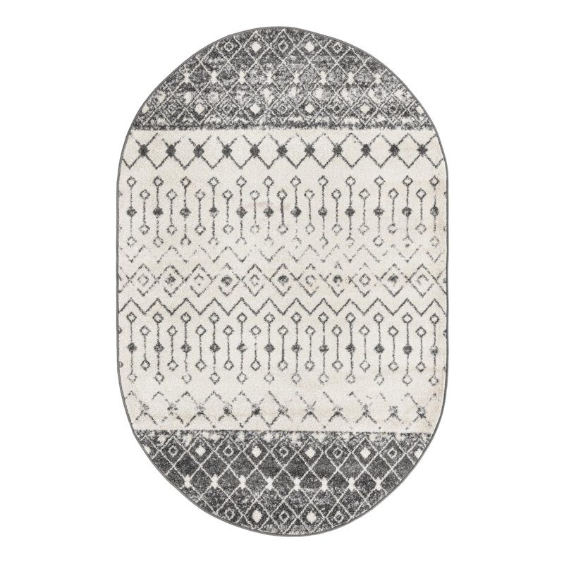 Somerville Geometric Indoor Rug, Oval 5'3" x 8'